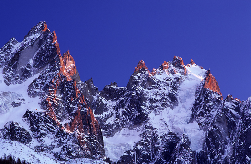 Aiguilles du Plan et de Blaitire (massif du Mont-Blanc)