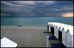 Plage avant l'orage