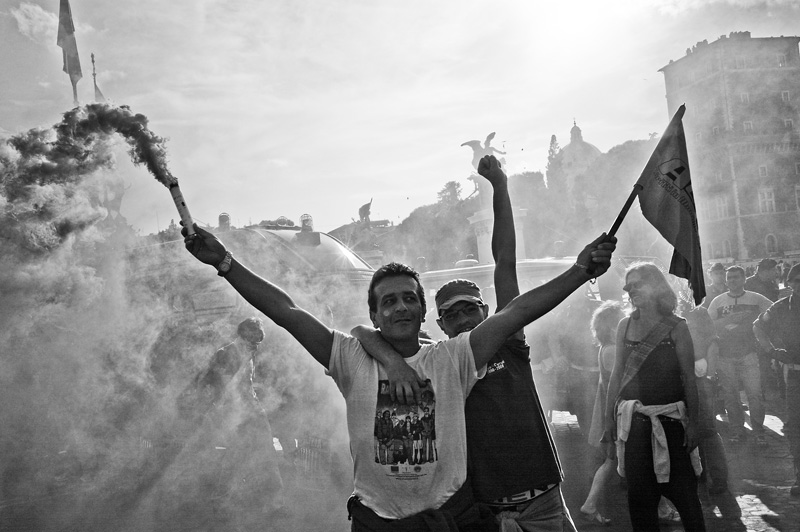 Manifestation contre la monte du racisme et de la xnophobie - Rome 2008