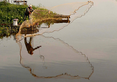 Pcheur de Ventiane, Laos