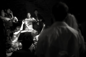 There are wrestlers in my cellar